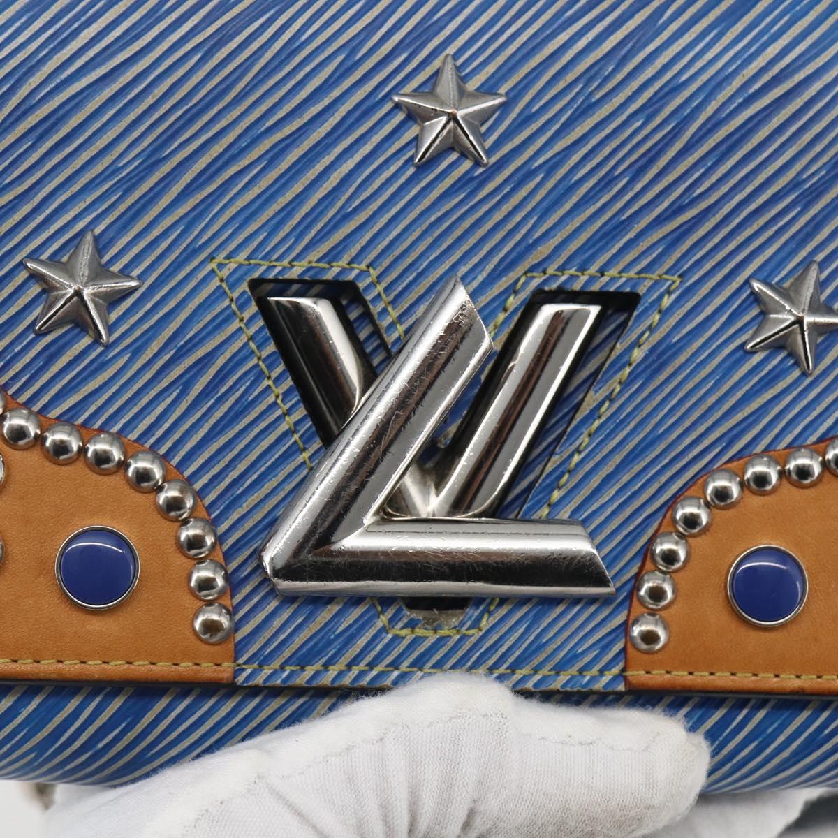 LOUIS VUITTON Epi Denim Twist MM Shoulder Bag Blue M50271 LV Auth ka1523SAM