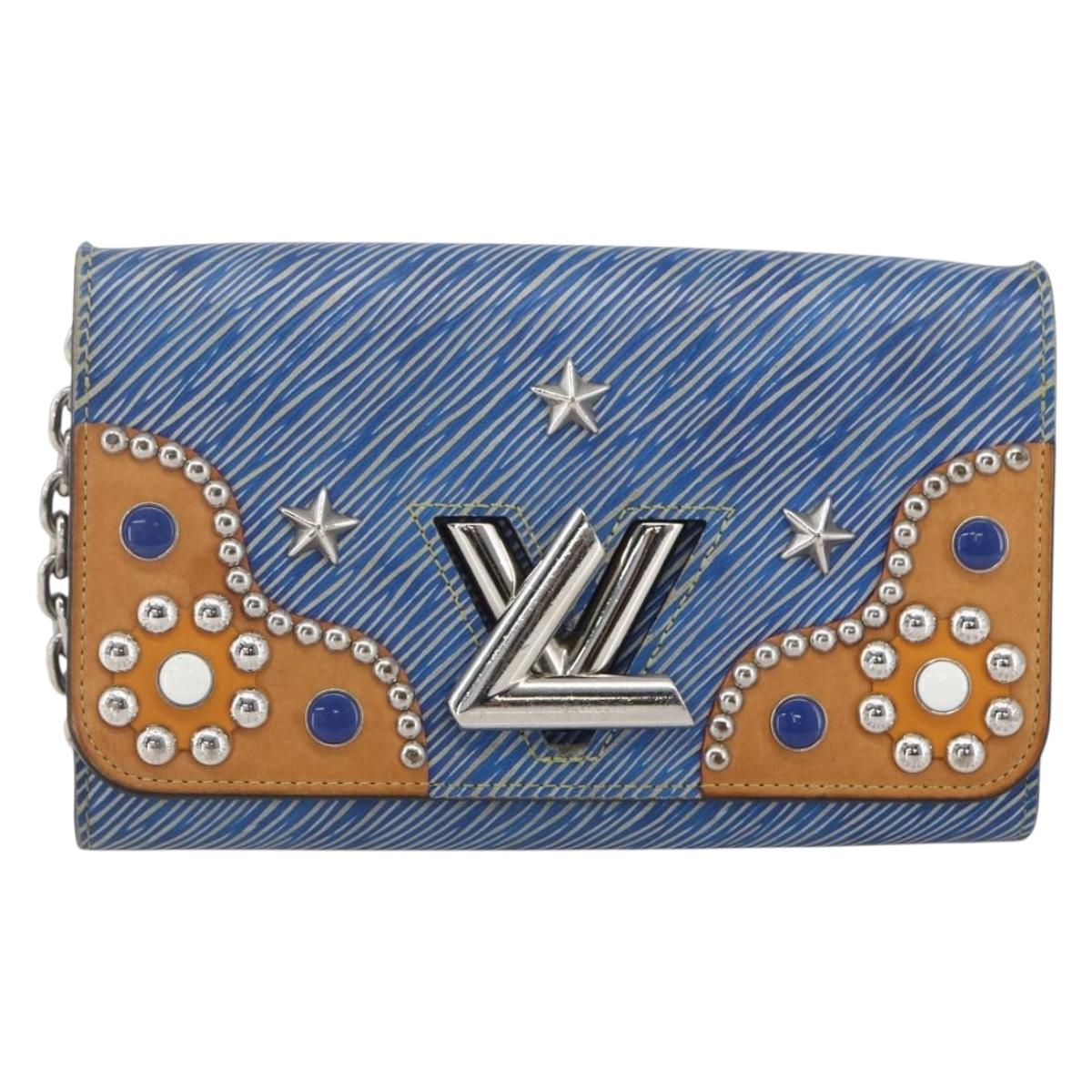 LOUIS VUITTON Epi Denim Twist MM Shoulder Bag Blue M50271 LV Auth ka1523SAM