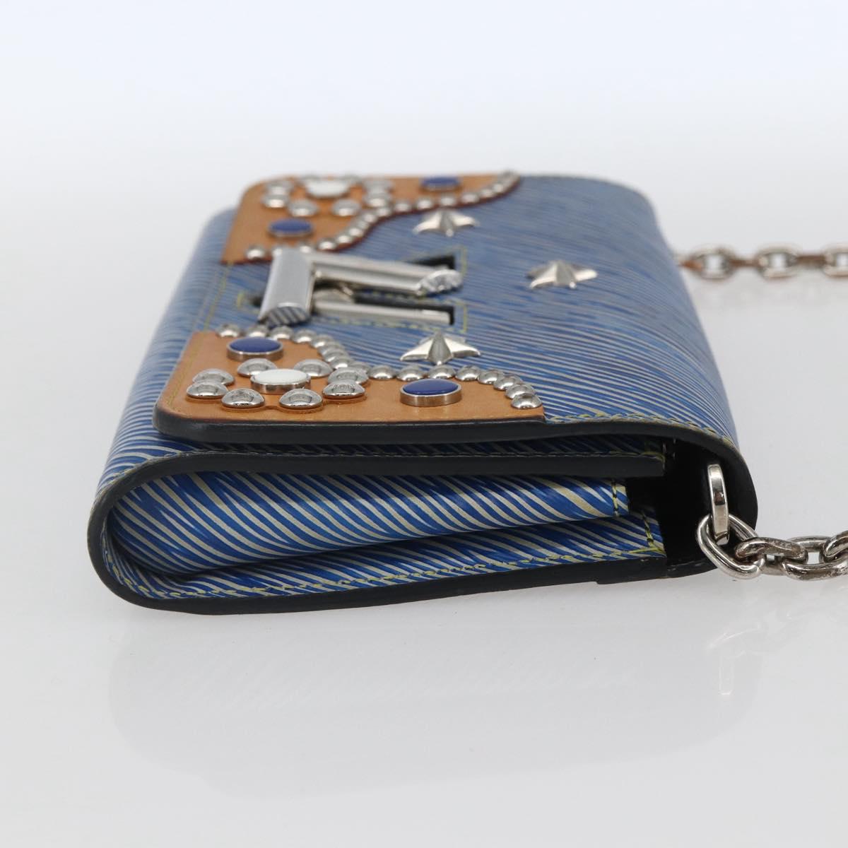 LOUIS VUITTON Epi Denim Twist MM Shoulder Bag Blue M50271 LV Auth ka1523SAM