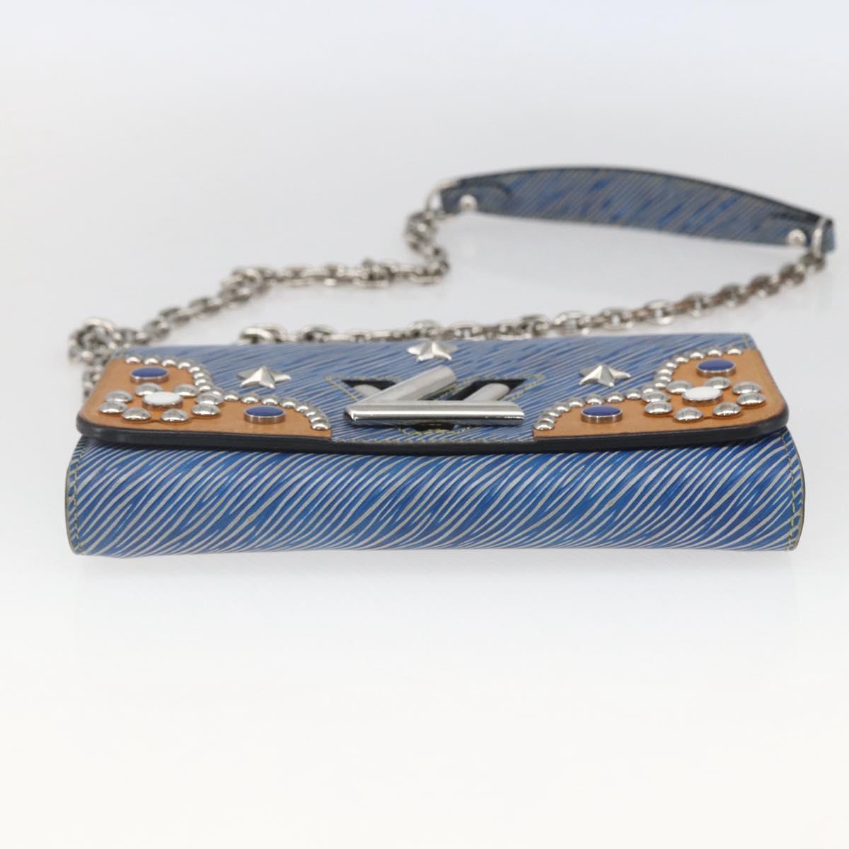 LOUIS VUITTON Epi Denim Twist MM Shoulder Bag Blue M50271 LV Auth ka1523SAM