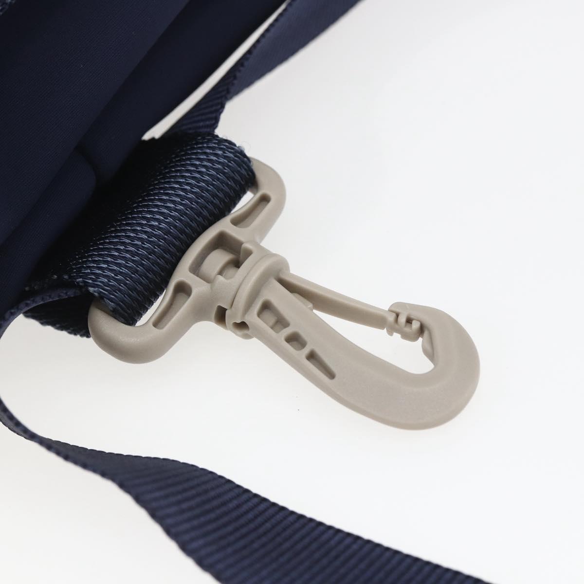 LOEWE Eye Nature Shoulder Bag Canvas Navy Gold Auth ka1524M
