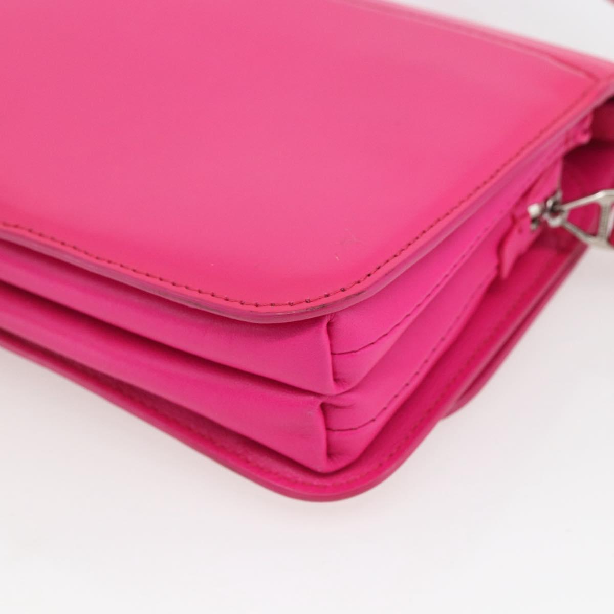 BALENCIAGA Shoulder Bag Leather Pink Silver 592898 Auth ka1527V