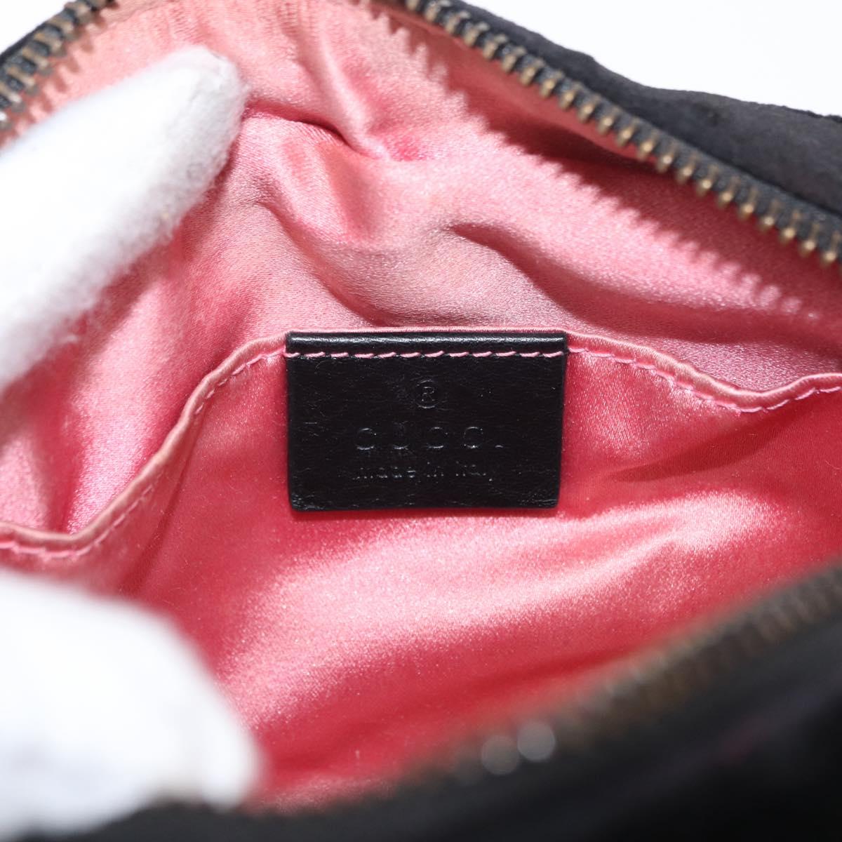 GUCCI GG Marmont Mini Camera Bag Chain Bag Suede Black Gold 448065 Auth ka1530