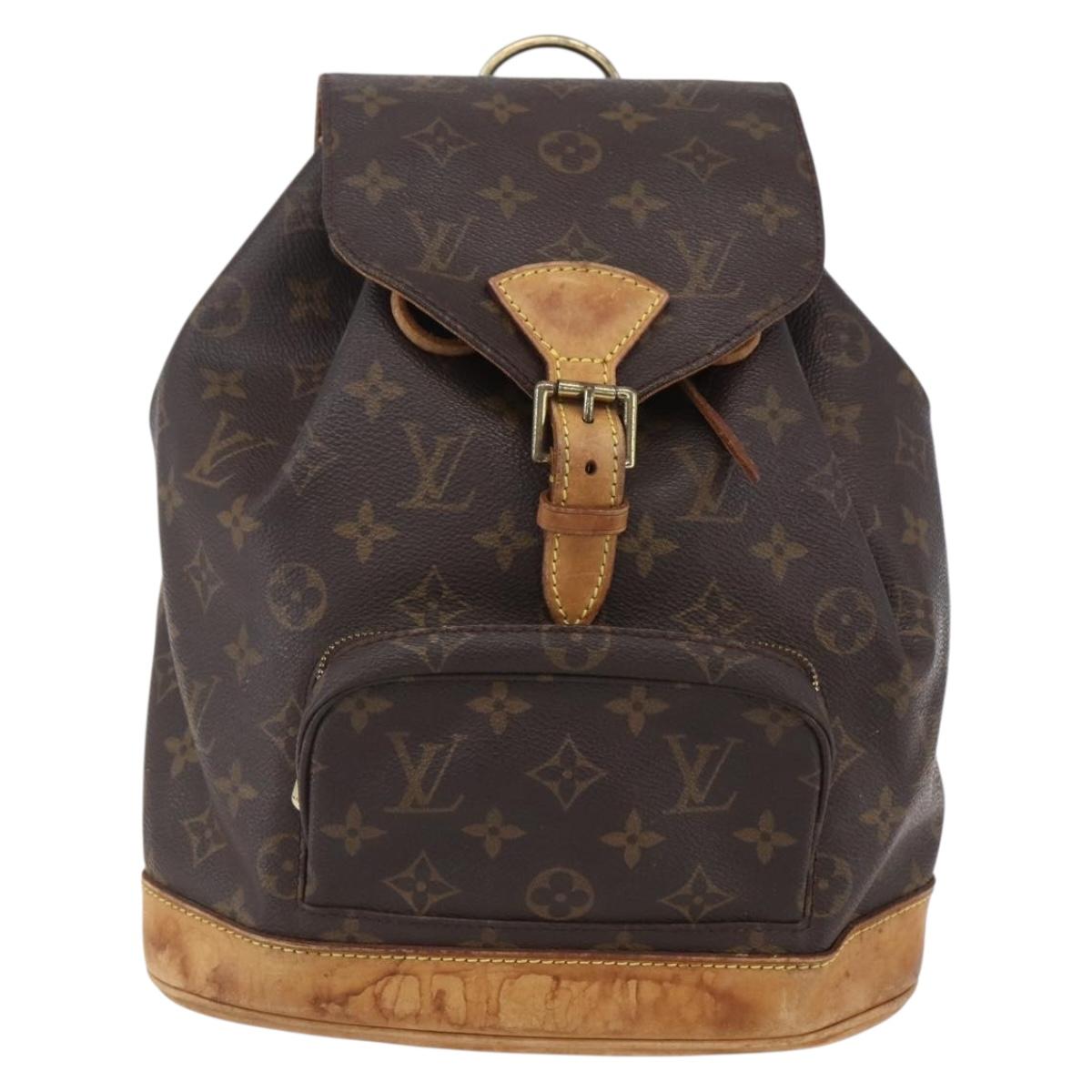 LOUIS VUITTON Monogram Montsouris MM Backpack M51136 LV Auth ka154
