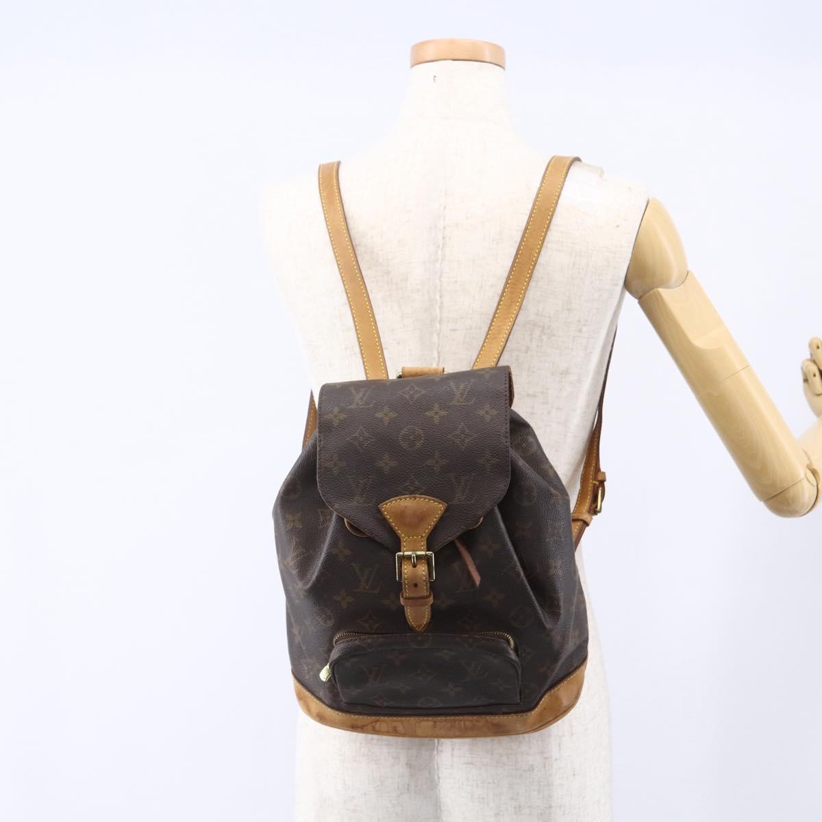 LOUIS VUITTON Monogram Montsouris MM Backpack M51136 LV Auth ka154