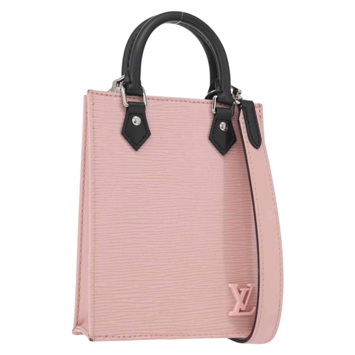 LOUIS VUITTON Epi Petit Sac Plat Bag 2way Rose Valerine M69575 LV Auth ka1542SAM
