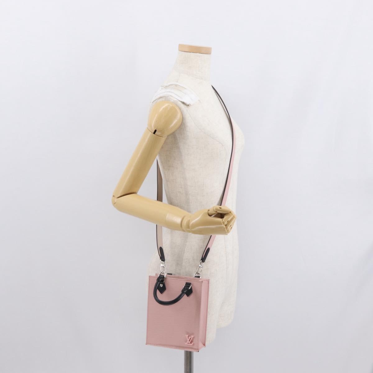LOUIS VUITTON Epi Petit Sac Plat Bag 2way Rose Valerine M69575 LV Auth ka1542SAM