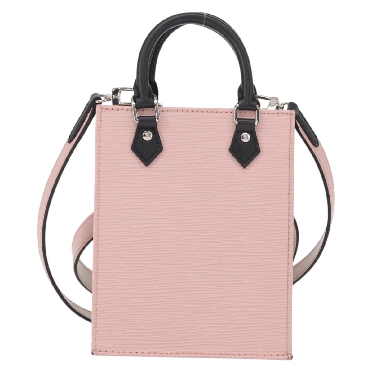 LOUIS VUITTON Epi Petit Sac Plat Bag 2way Rose Valerine M69575 LV Auth ka1542SAM