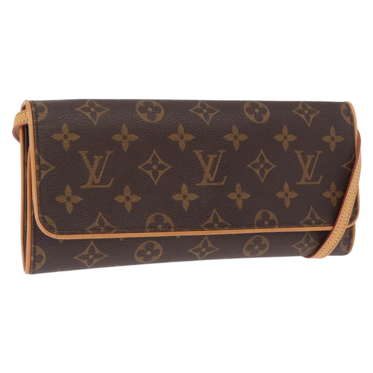LOUIS VUITTON Monogram Pochette Twin GM Shoulder Bag M51852 LV Auth ka1548