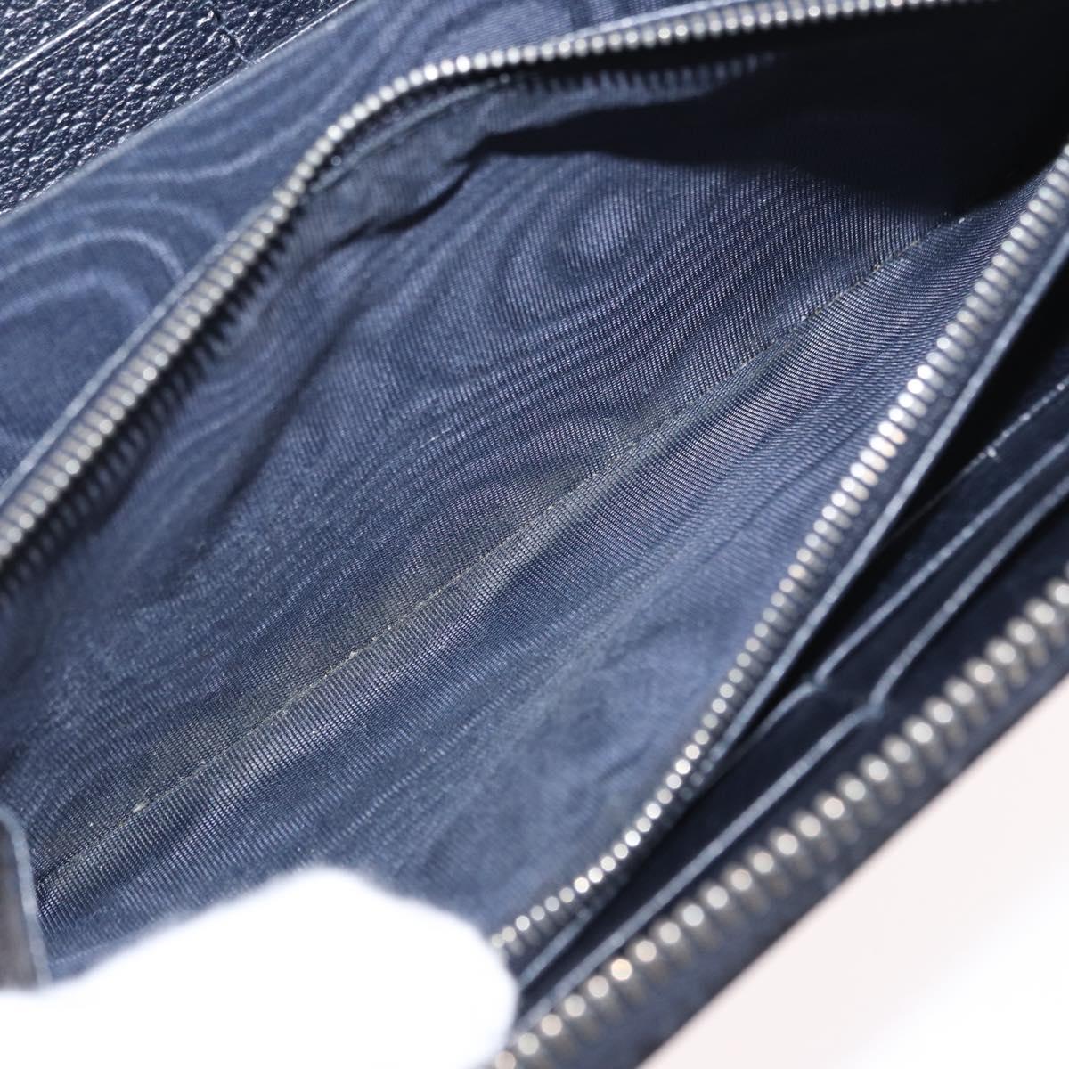 GUCCI GG Marmont GG Supreme Long Wallet PVC Navy 706844 Auth ka1568M