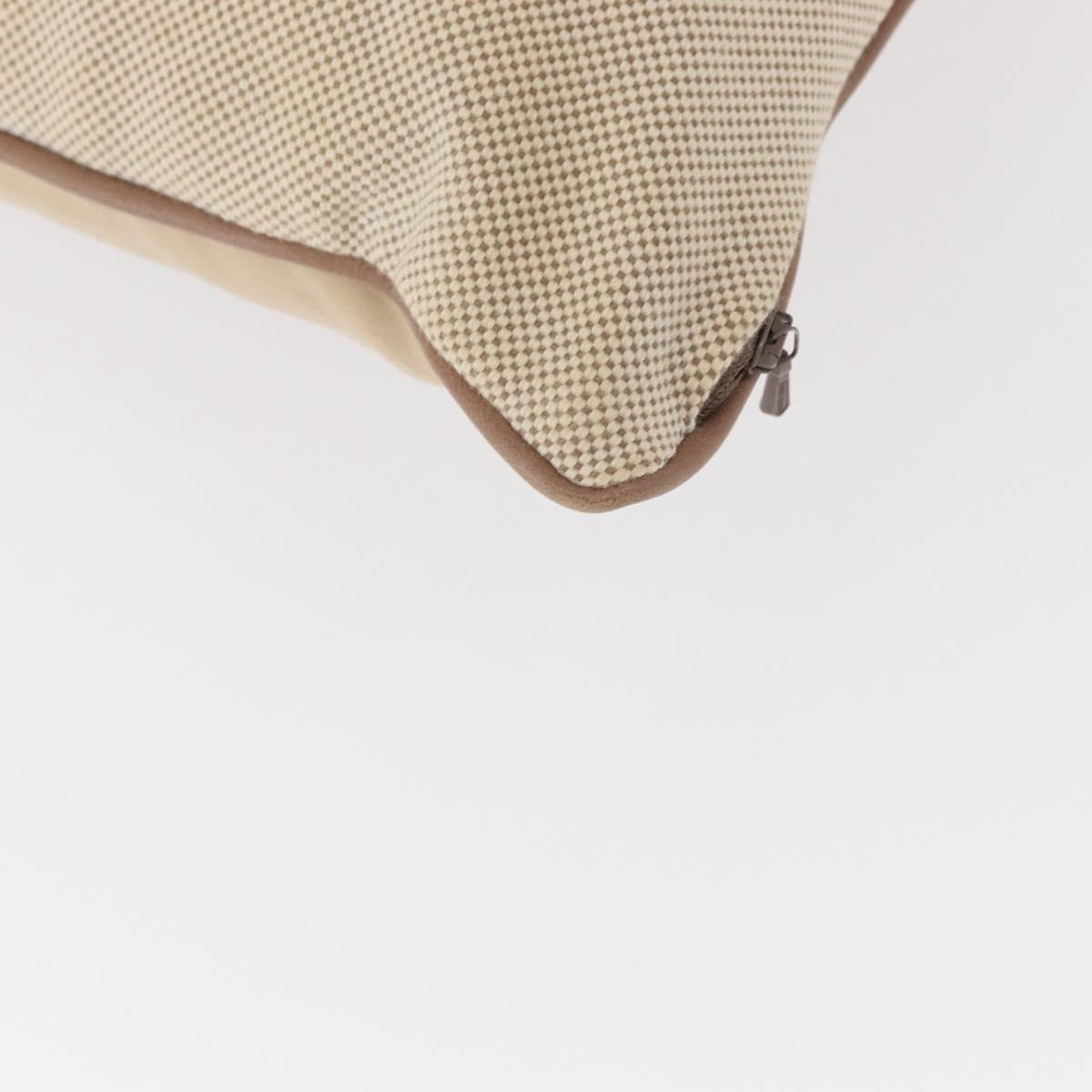 HERMES Cushion Cotton Beige Auth ka157