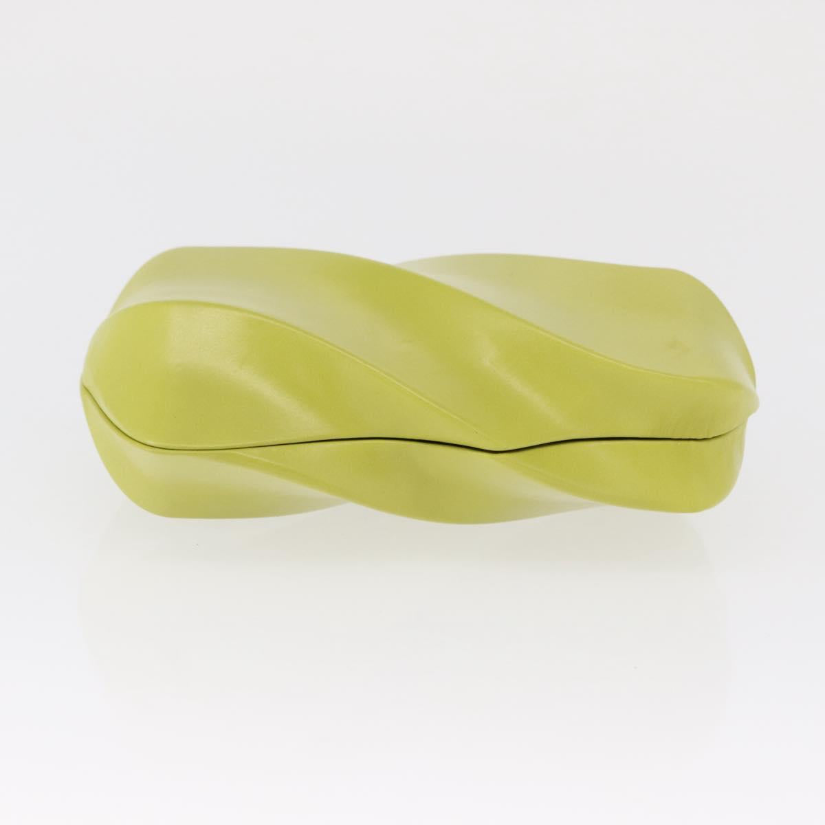 BOTTEGA VENETA Clutch Bag Leather Green Auth ka1582M