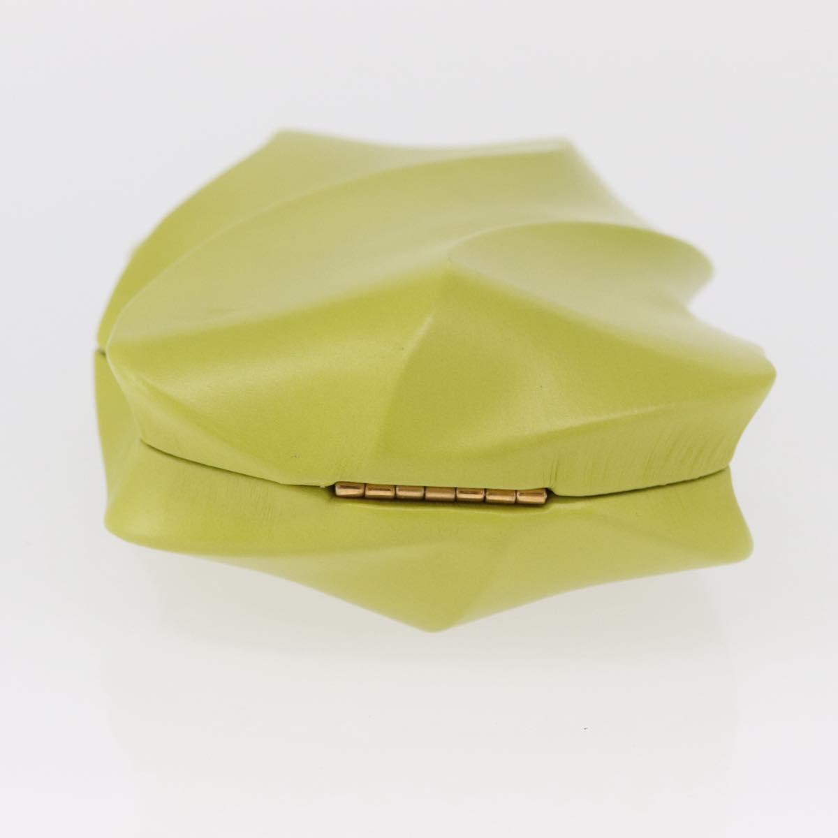 BOTTEGA VENETA Clutch Bag Leather Green Auth ka1582M