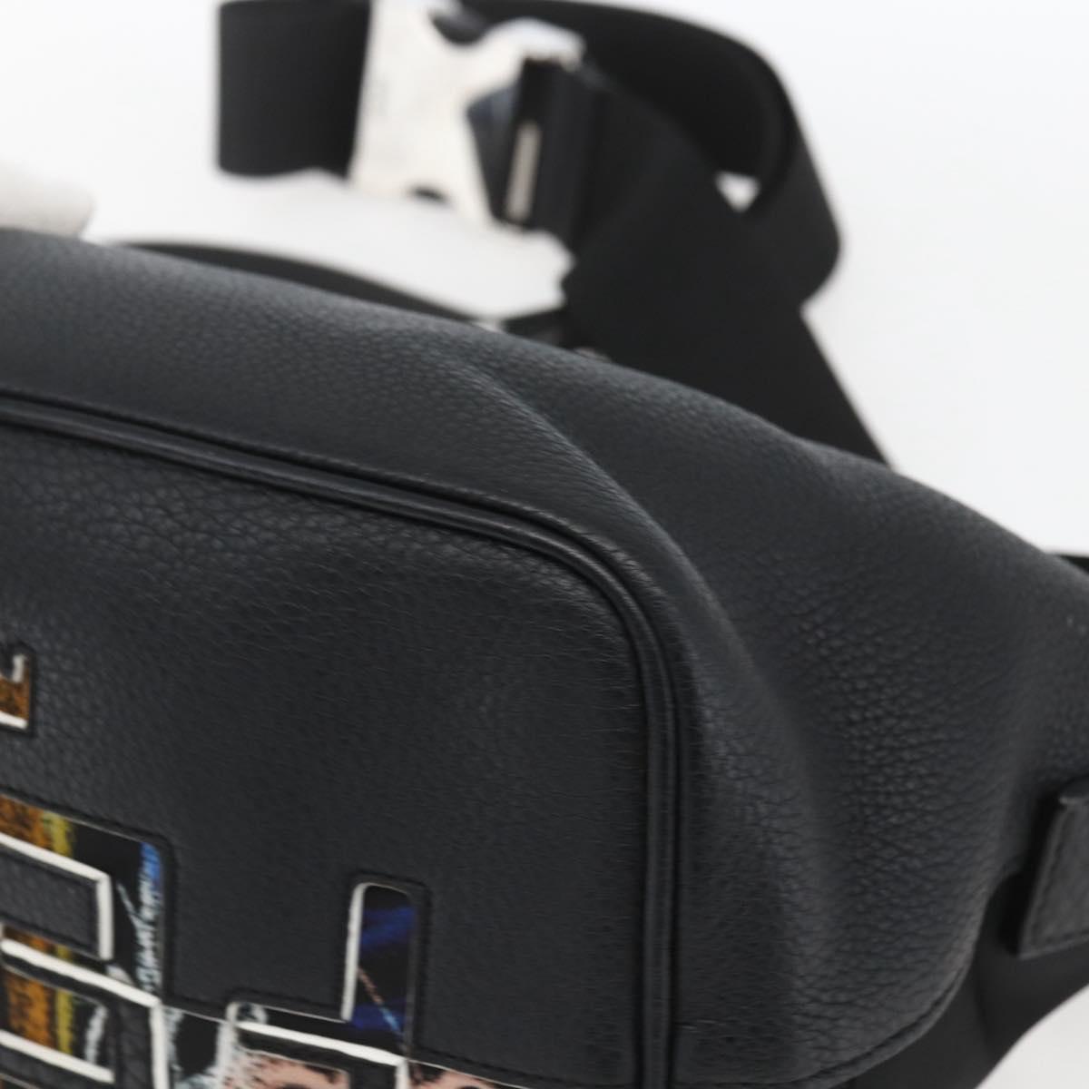 FENDI Waist bag Nylon Leather Multicolor Silver Auth ka1596SAM