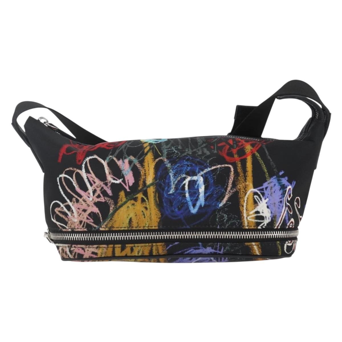FENDI Waist bag Nylon Leather Multicolor Silver Auth ka1596SAM