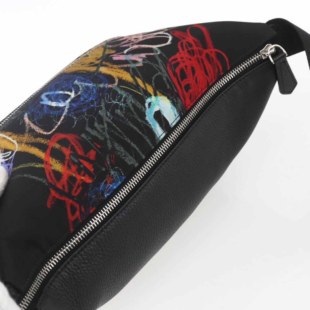 FENDI Waist bag Nylon Leather Multicolor Silver Auth ka1596SAM
