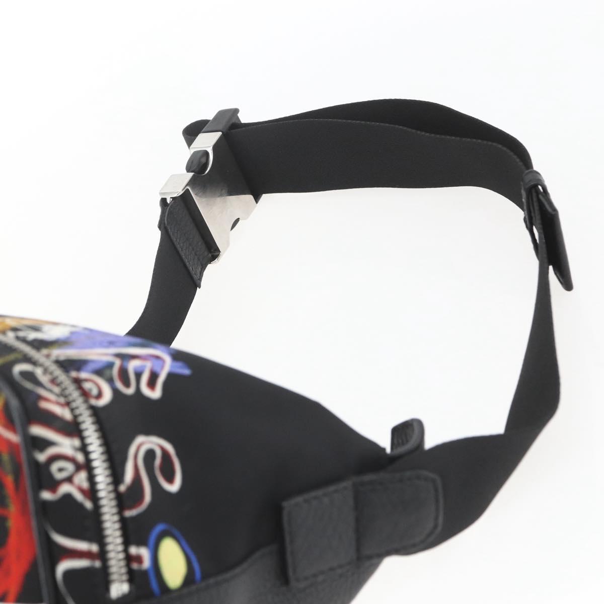 FENDI Waist bag Nylon Leather Multicolor Silver Auth ka1596SAM