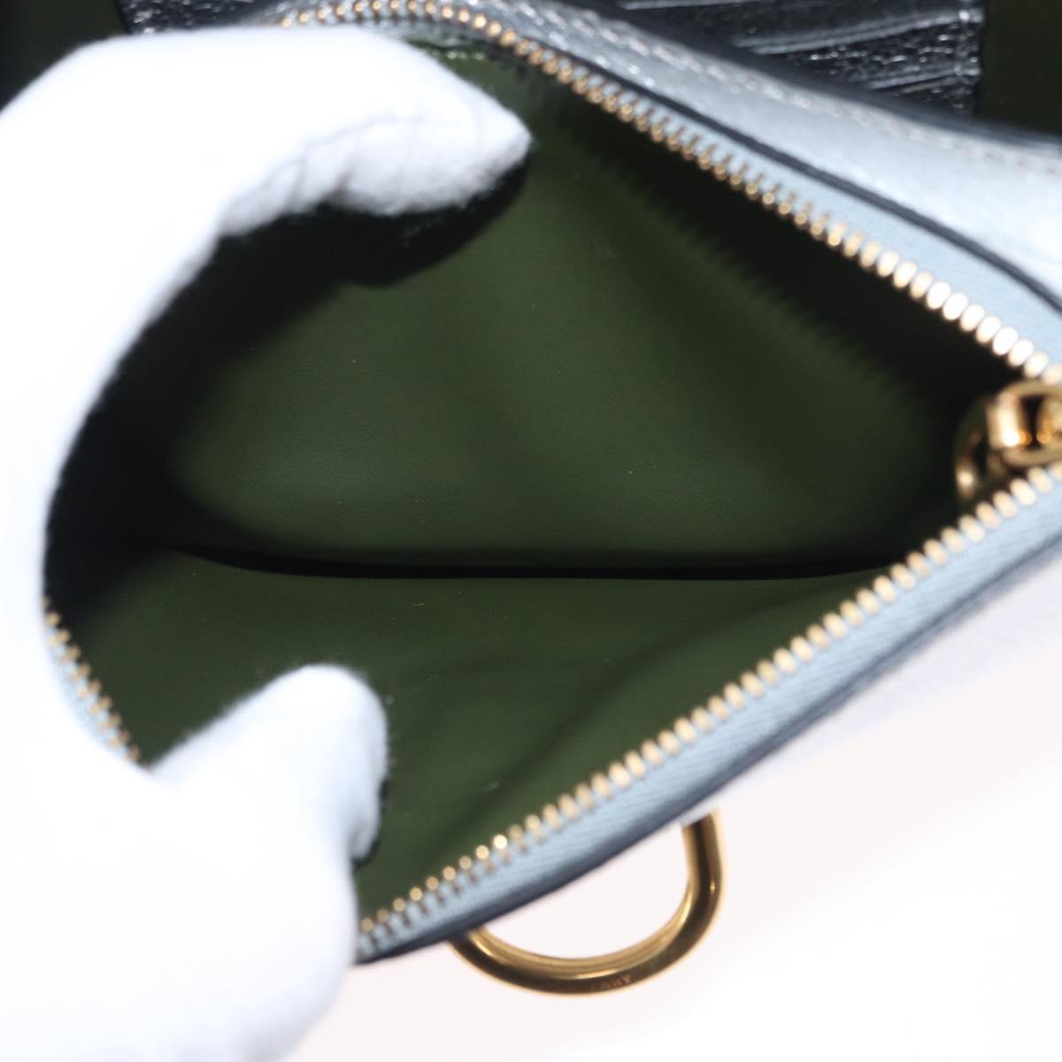 BURBERRY Chain Shoulder Bag Leather Gold Silver Auth ka1604M