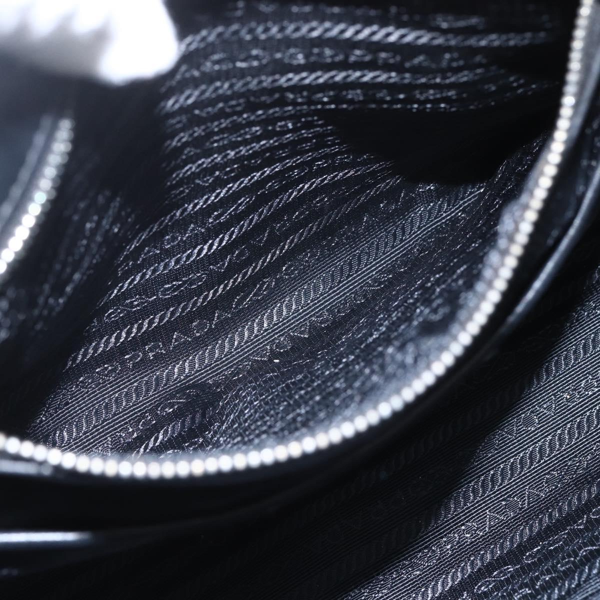 PRADA Hand Bag Nylon 2way Black Silver Auth ka1605V