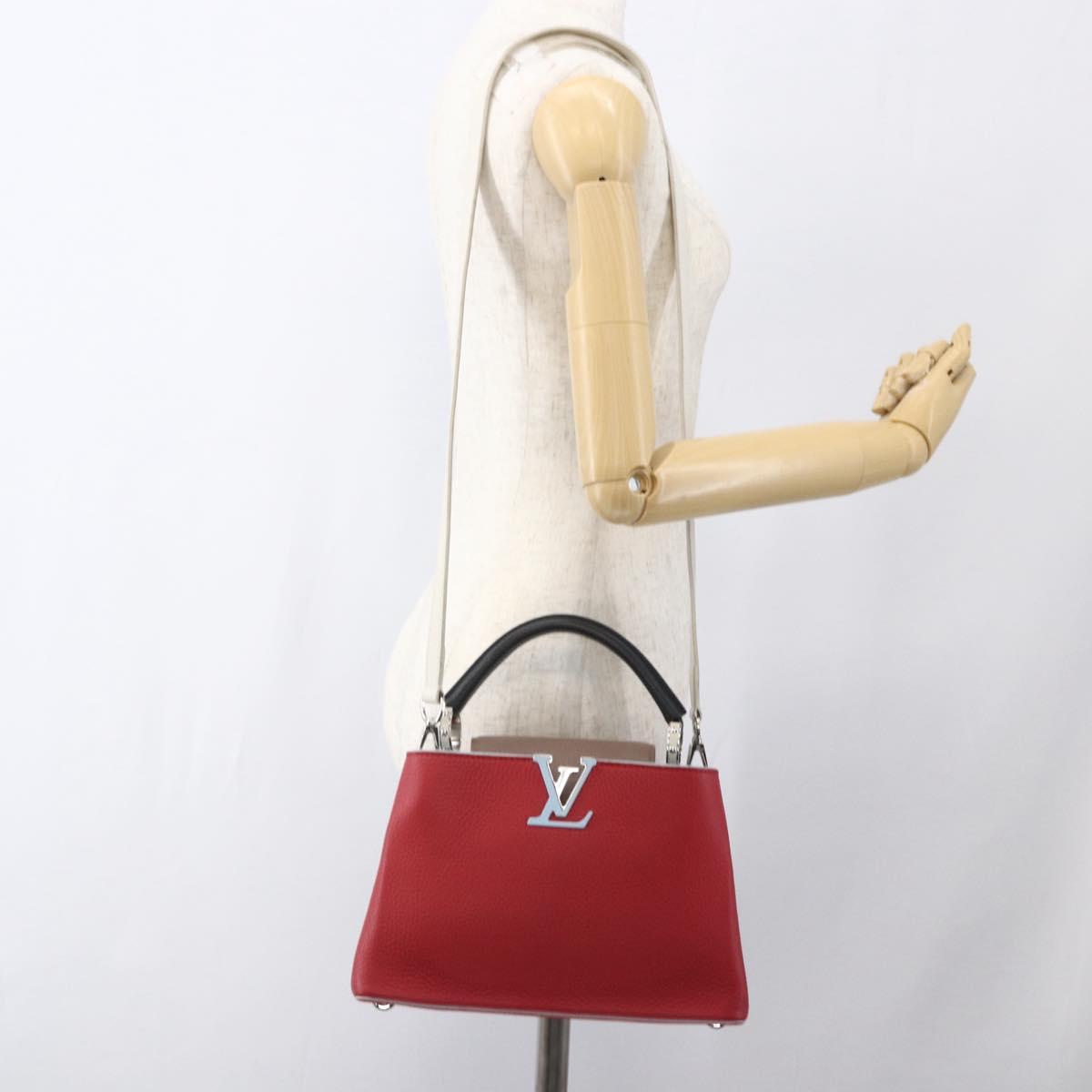 LOUIS VUITTON Capusine BB Hand Bag Taurillon Leather 2way LV Auth ka1625SAM