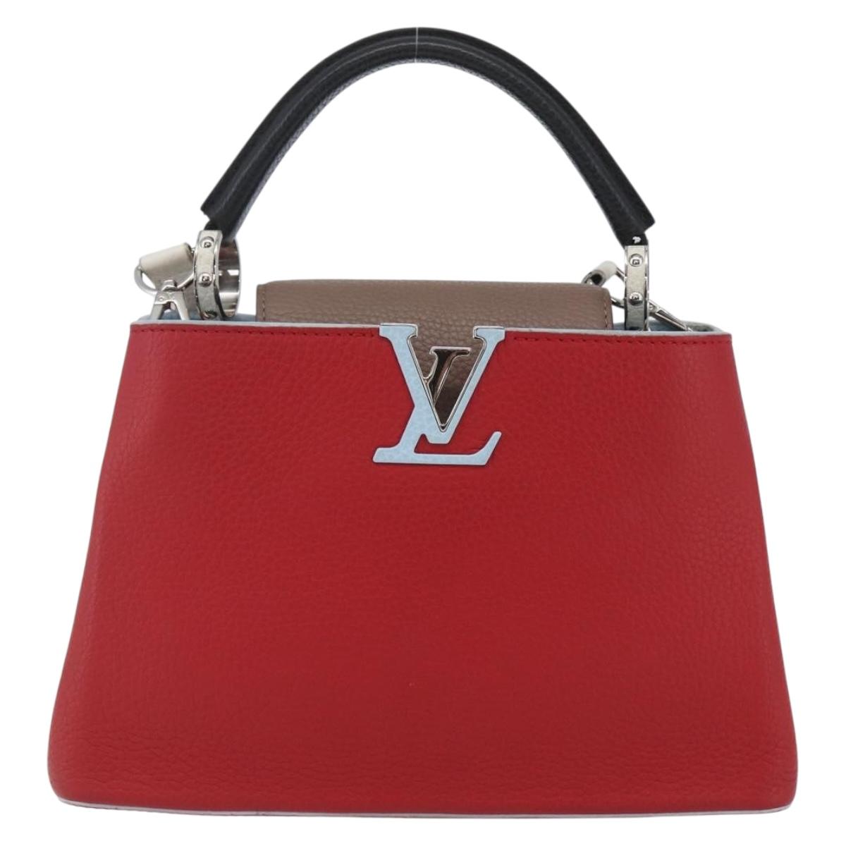 LOUIS VUITTON Capusine BB Hand Bag Taurillon Leather 2way LV Auth ka1625SAM