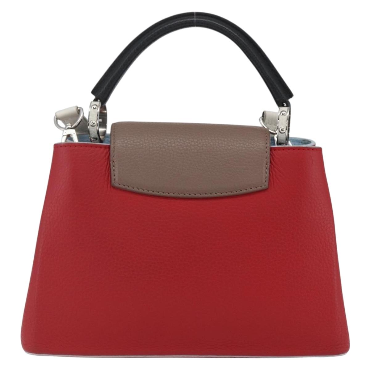 LOUIS VUITTON Capusine BB Hand Bag Taurillon Leather 2way LV Auth ka1625SAM