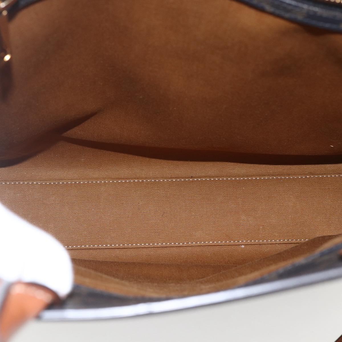 CELINE Triomphe Vertical Cabas Tote Bag PVC 2way Brown Auth ka1656SAM