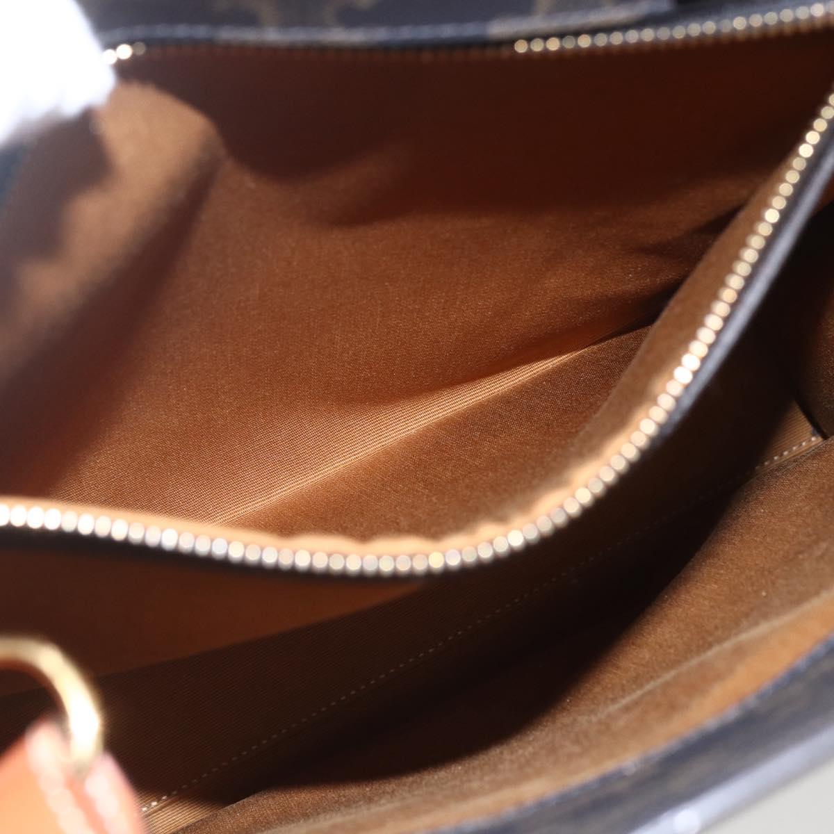 CELINE Triomphe Vertical Cabas Tote Bag PVC 2way Brown Auth ka1656SAM