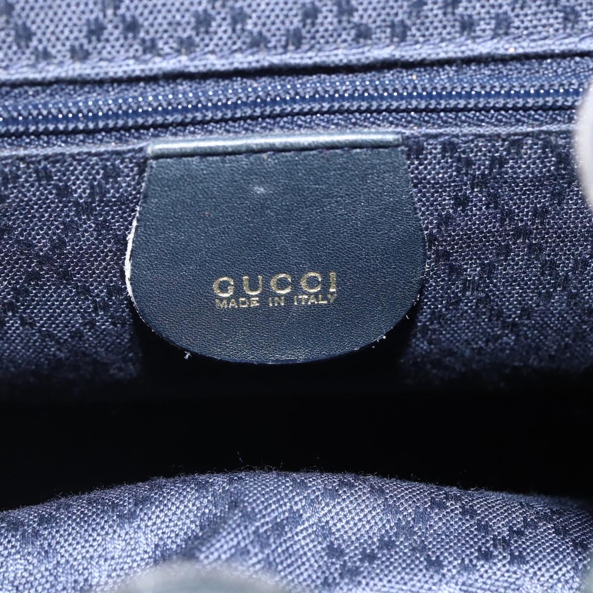 GUCCI Bamboo Backpack Leather Black Gold 003 1956 0030 Auth ka167