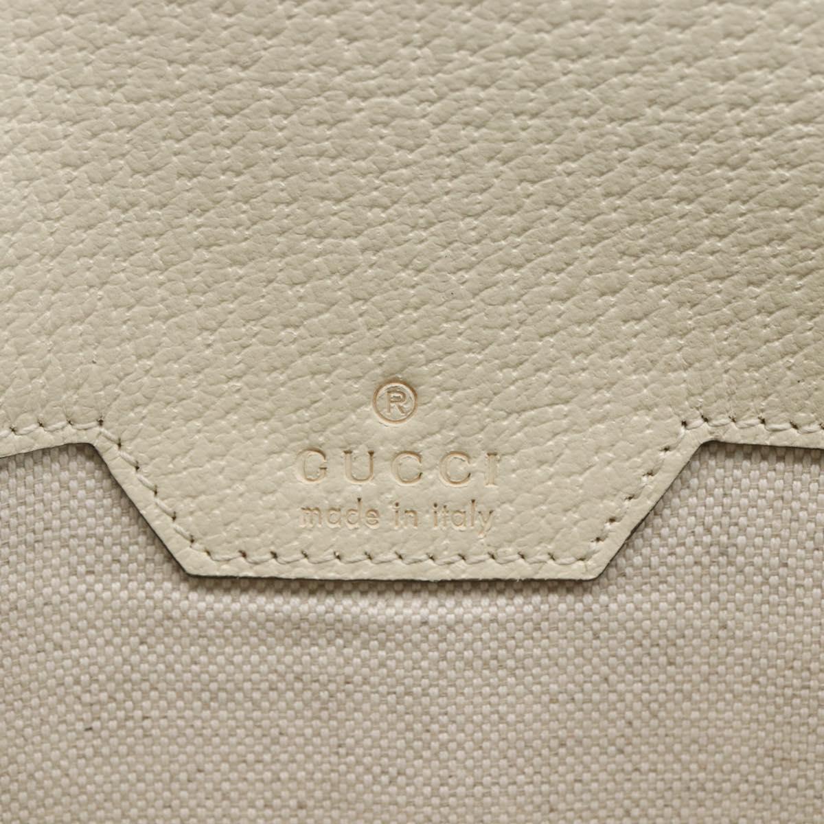 GUCCI GG Supreme Sherry Line GG Marmont Waist bag PVC Beige Auth ka1681M