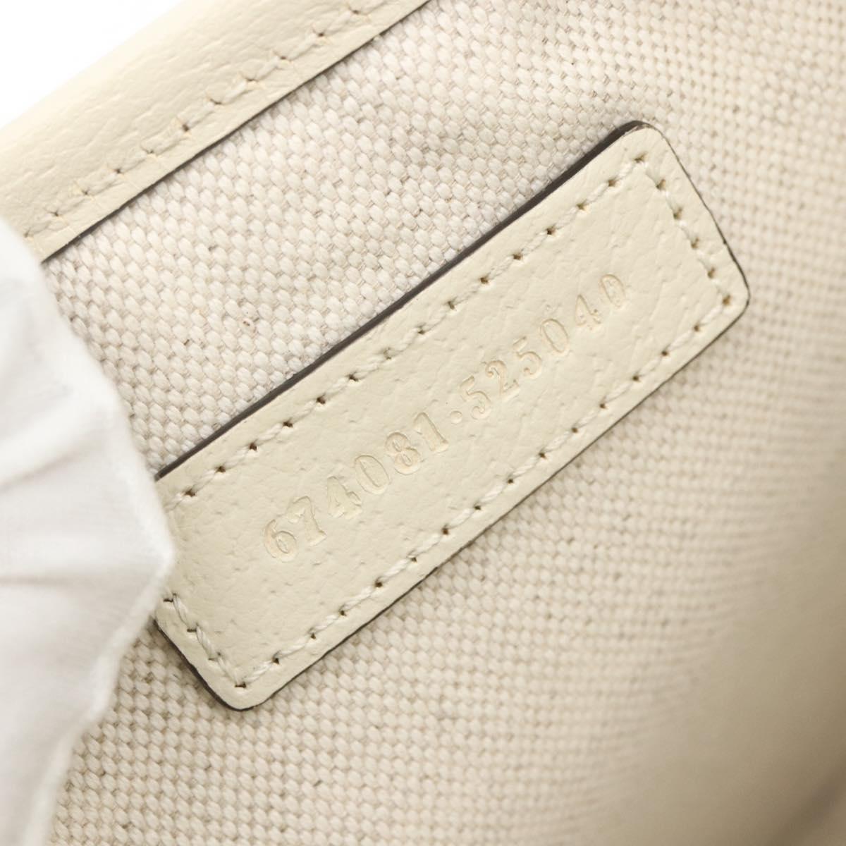 GUCCI GG Supreme Sherry Line GG Marmont Waist bag PVC Beige Auth ka1681M