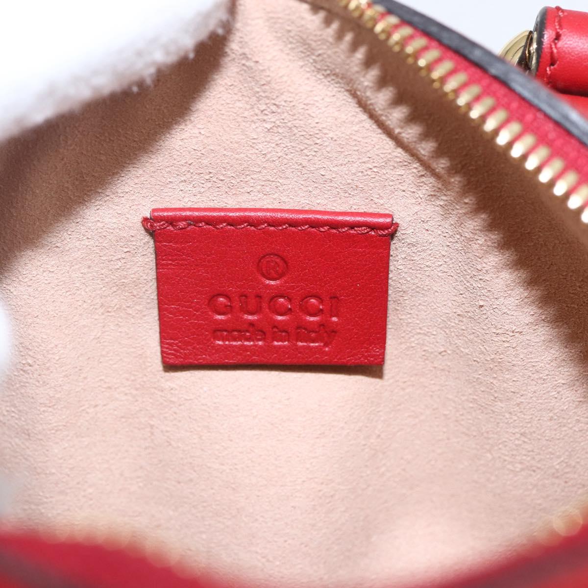 GUCCI GG Blooms Mini Boston Bag PVC 2way Red Navy 432123 Auth ka1682SAM