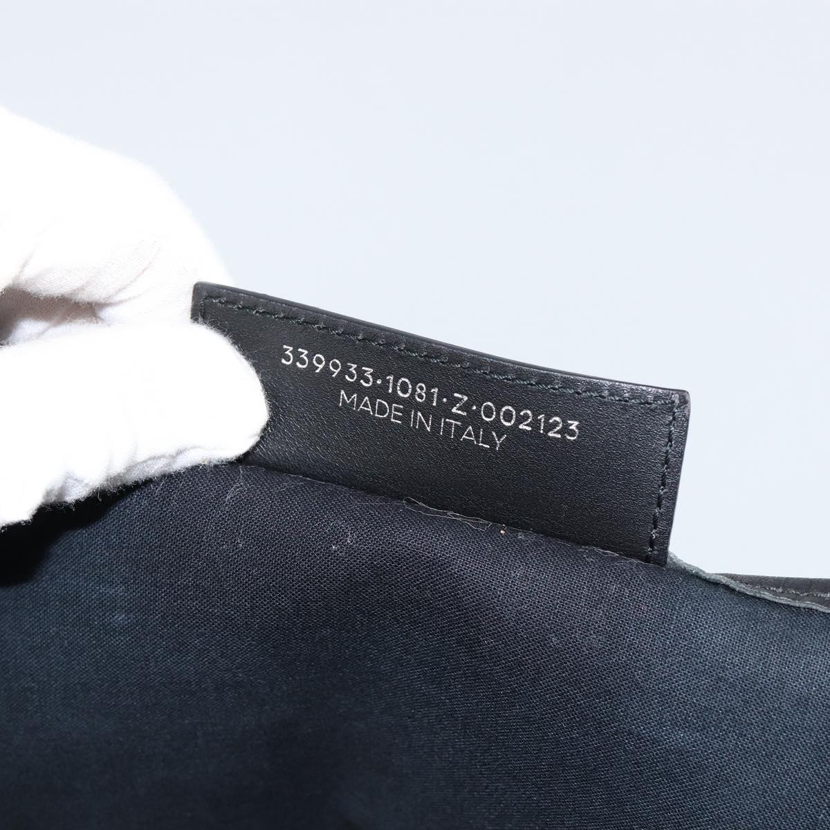 BALENCIAGA Navy Kabas S Hand Bag Canvas Black White 339933 Auth ka169