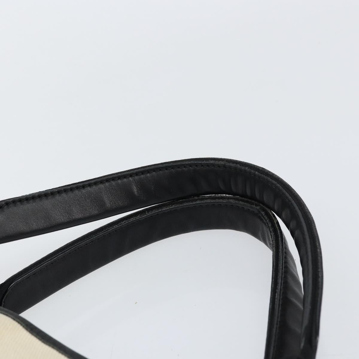 BALENCIAGA Navy Kabas S Hand Bag Canvas Black White 339933 Auth ka169