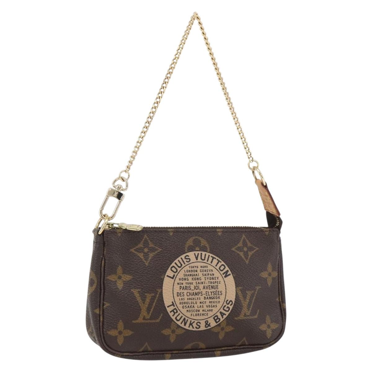 LOUIS VUITTON Monogram T&B Mini Pochette Accessoires Pouch M60153 Auth ka1690V