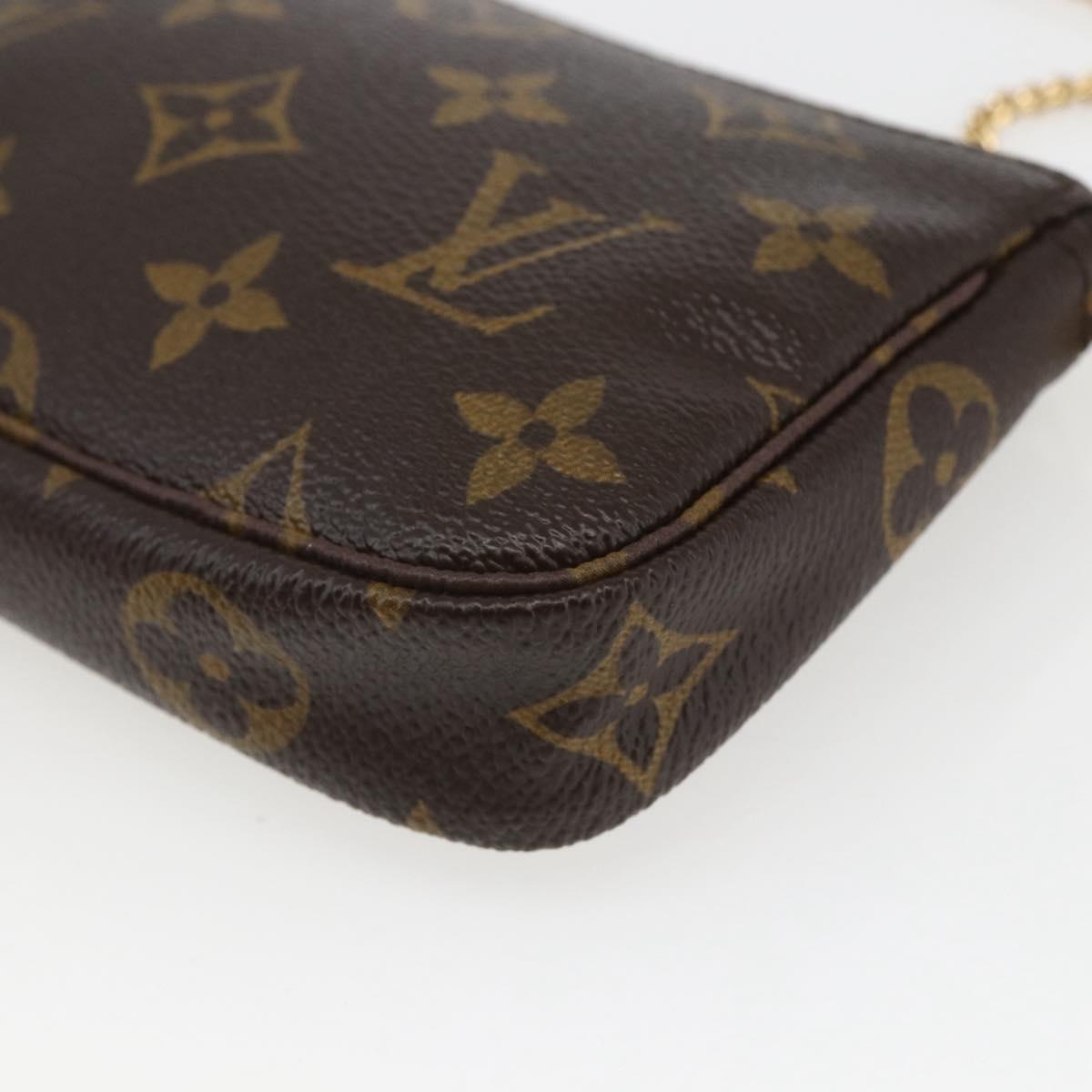 LOUIS VUITTON Monogram T&B Mini Pochette Accessoires Pouch M60153 Auth ka1690V
