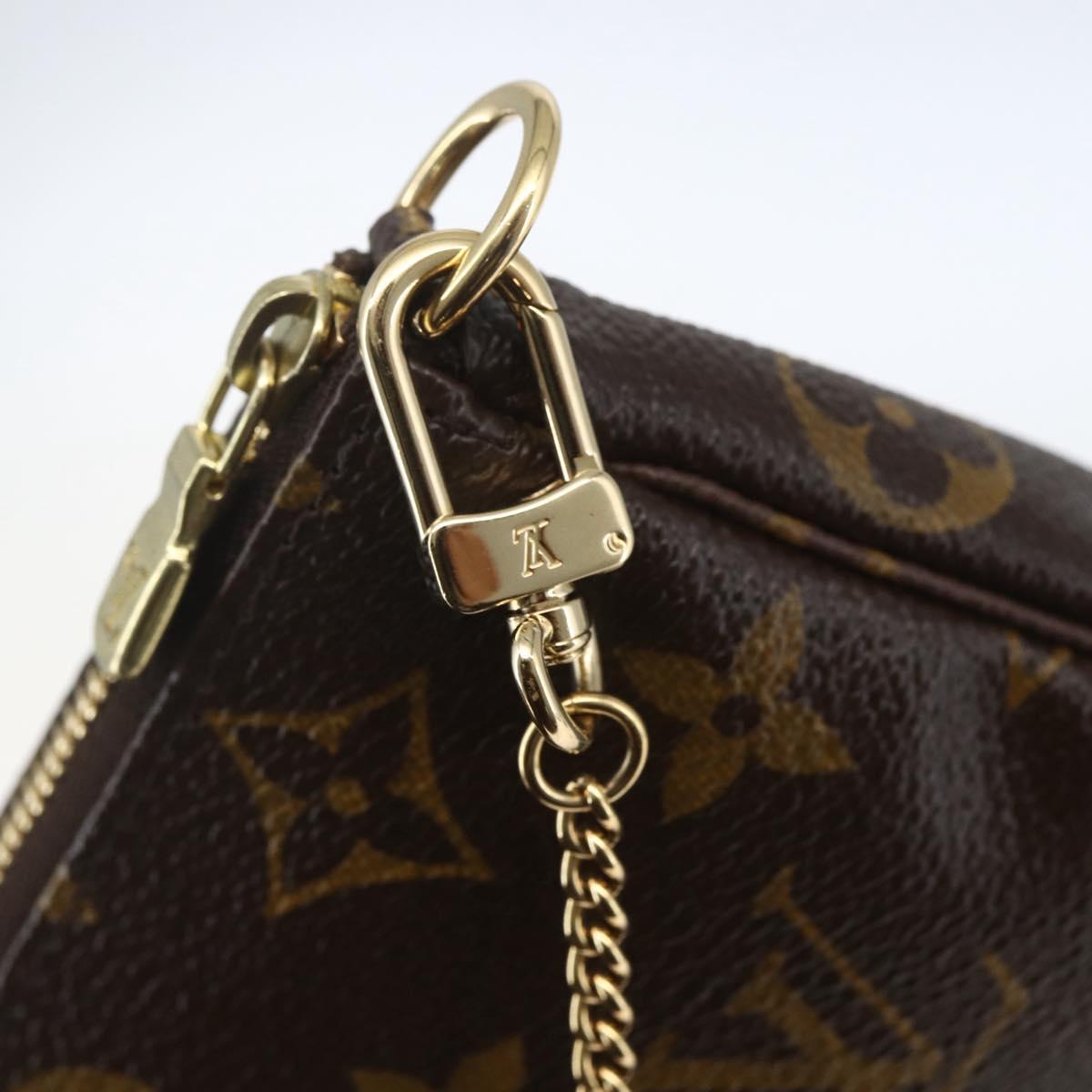 LOUIS VUITTON Monogram T&B Mini Pochette Accessoires Pouch M60153 Auth ka1690V