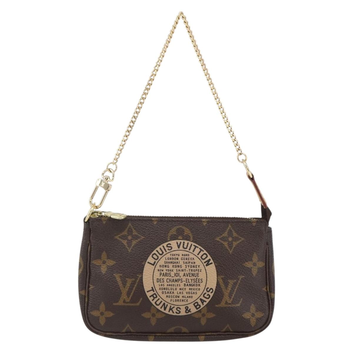 LOUIS VUITTON Monogram T&B Mini Pochette Accessoires Pouch M60153 Auth ka1690V