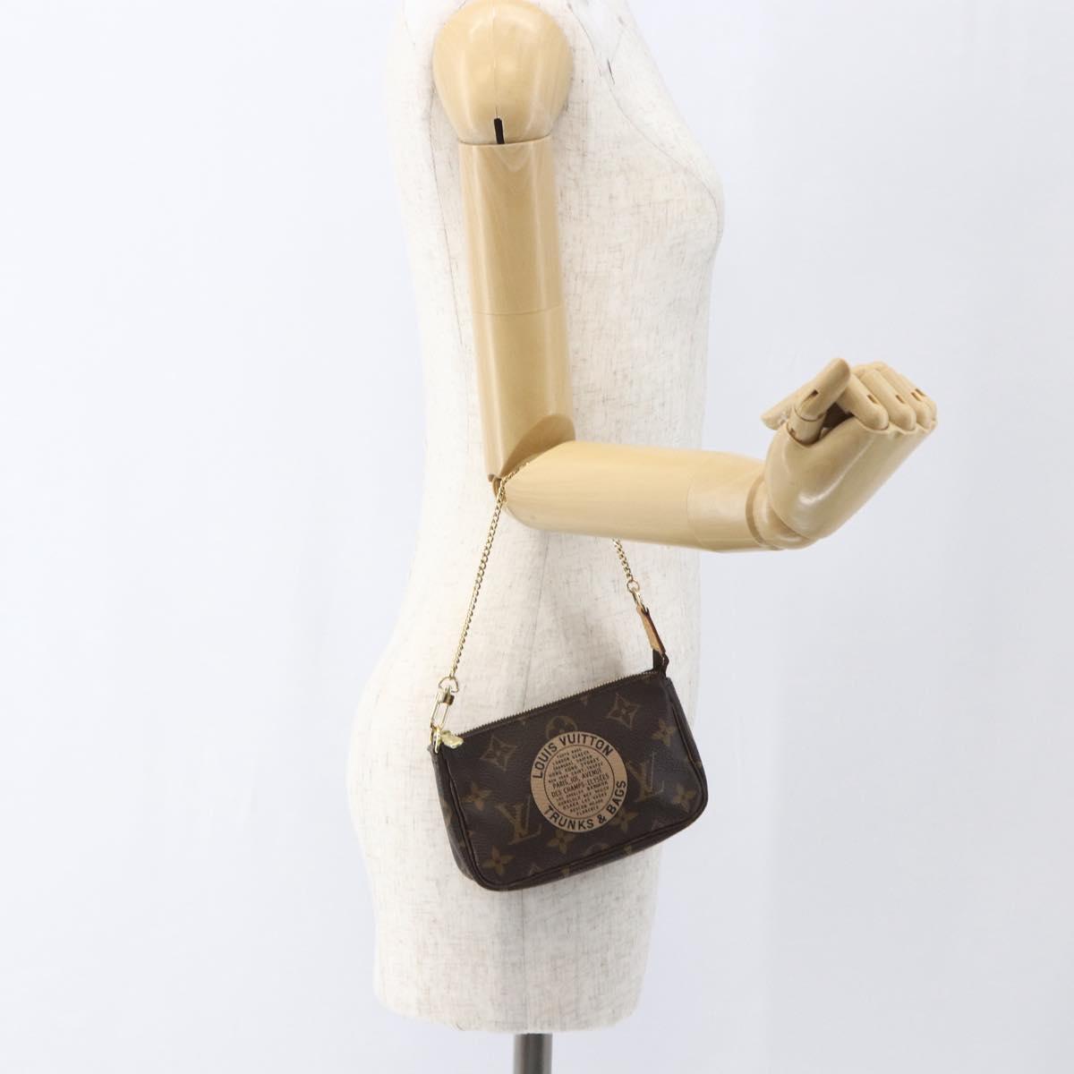 LOUIS VUITTON Monogram T&B Mini Pochette Accessoires Pouch M60153 Auth ka1690V