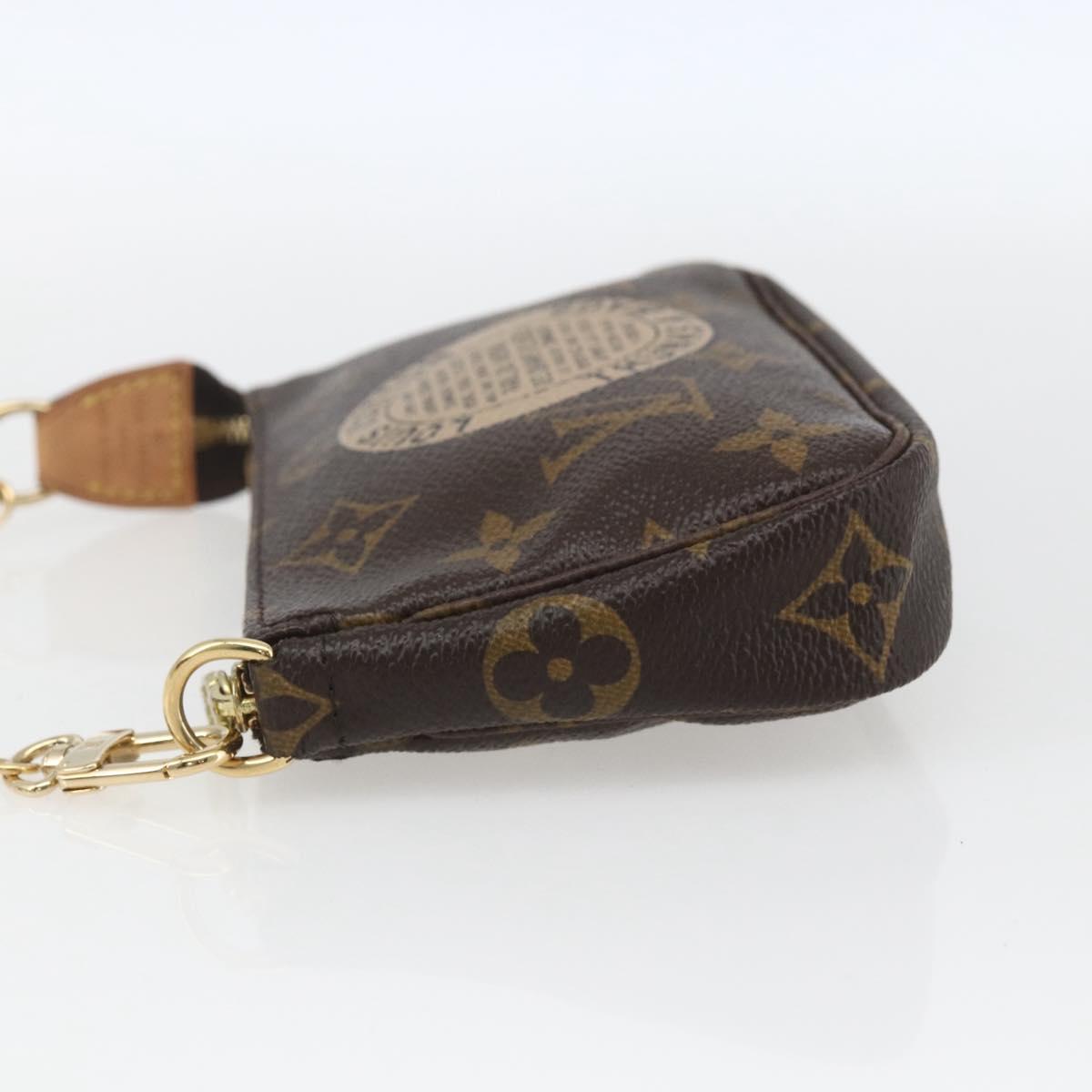 LOUIS VUITTON Monogram T&B Mini Pochette Accessoires Pouch M60153 Auth ka1690V