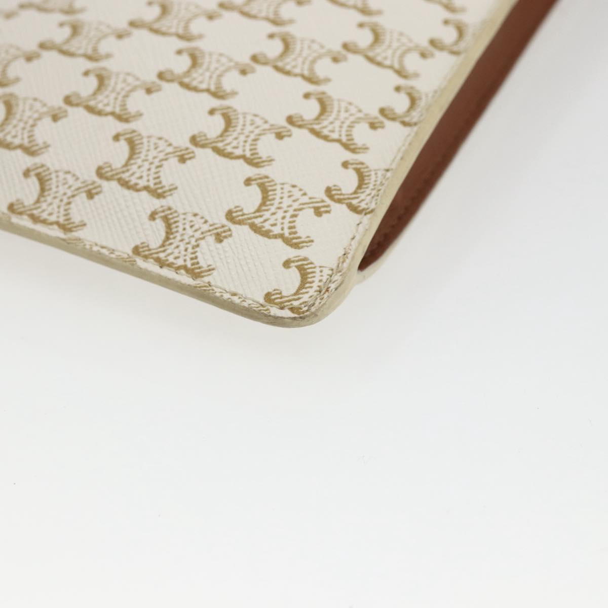 CELINE Triomphe Pouch Shoulder Bag PVC Beige Auth ka1704V