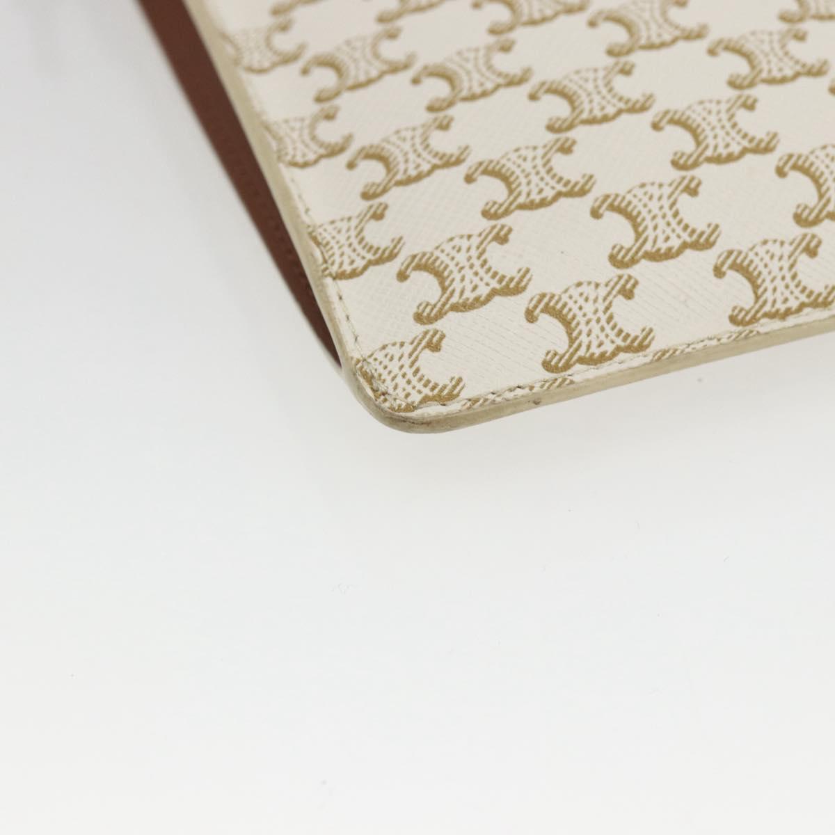 CELINE Triomphe Pouch Shoulder Bag PVC Beige Auth ka1704V