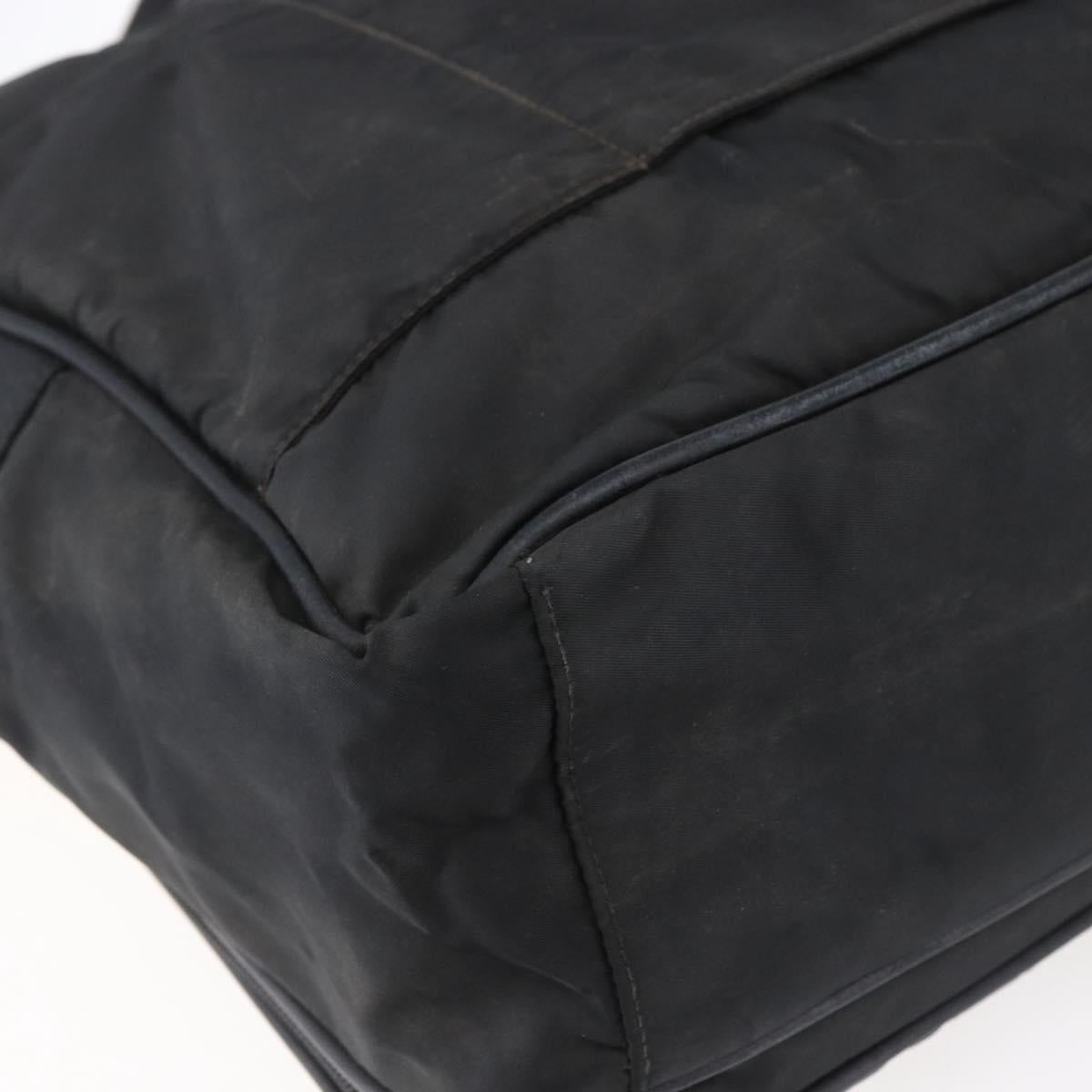 PRADA Hand Bag Nylon 2way Black Silver Auth ka171