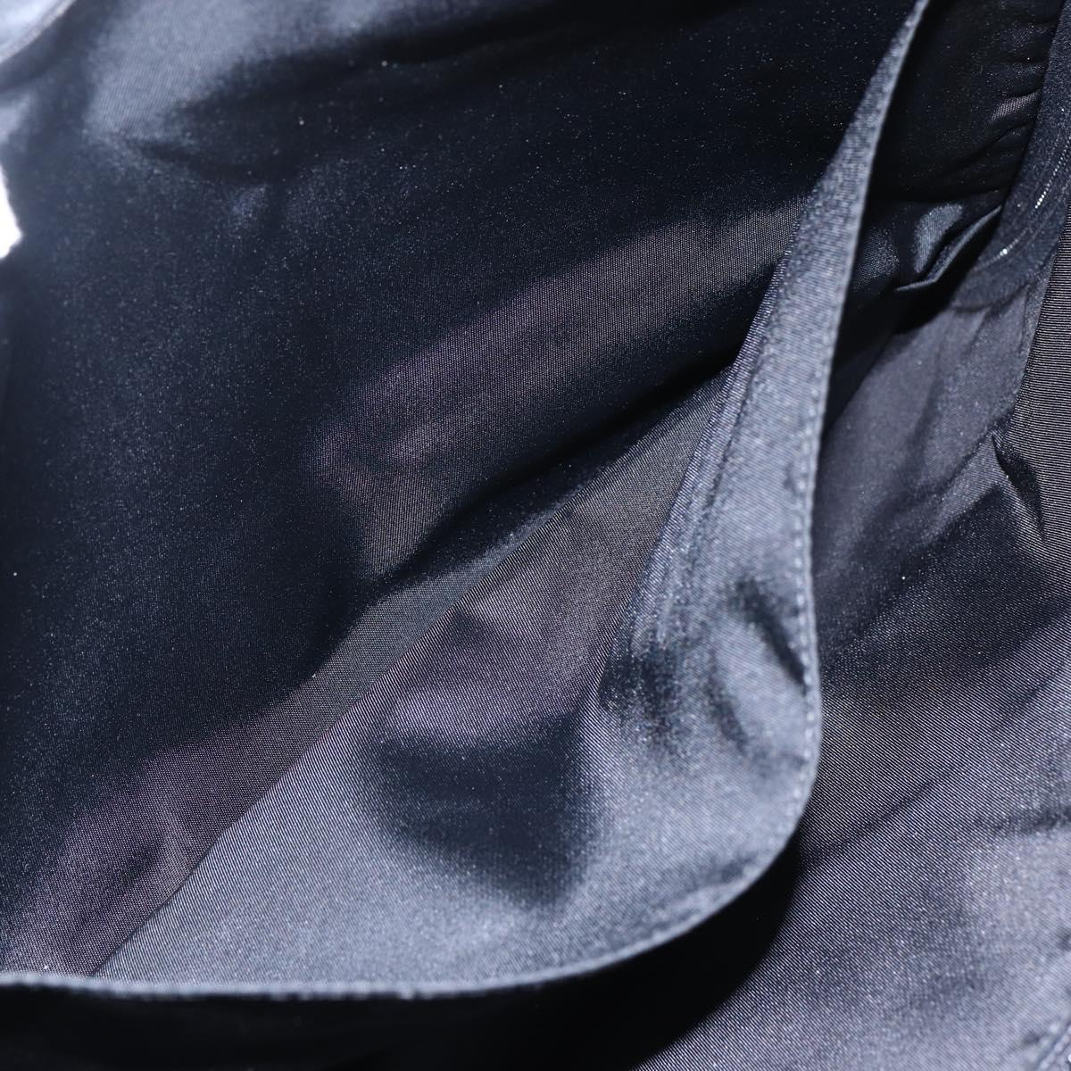 PRADA Hand Bag Nylon 2way Black Silver Auth ka171