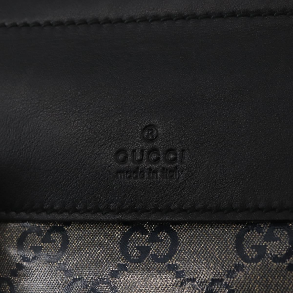 GUCCI GG Crystal Waist bag Coated Canvas Black Gold 28566 Auth ka1745