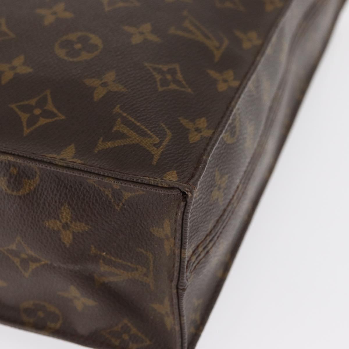 LOUIS VUITTON Monogram Sac Plat Hand Bag M51140 LV Auth ka1761