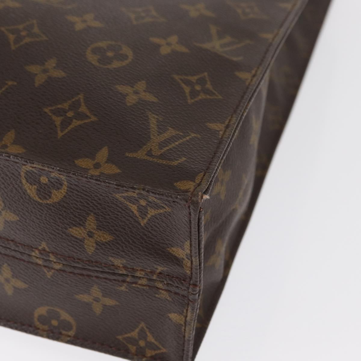 LOUIS VUITTON Monogram Sac Plat Hand Bag M51140 LV Auth ka1761
