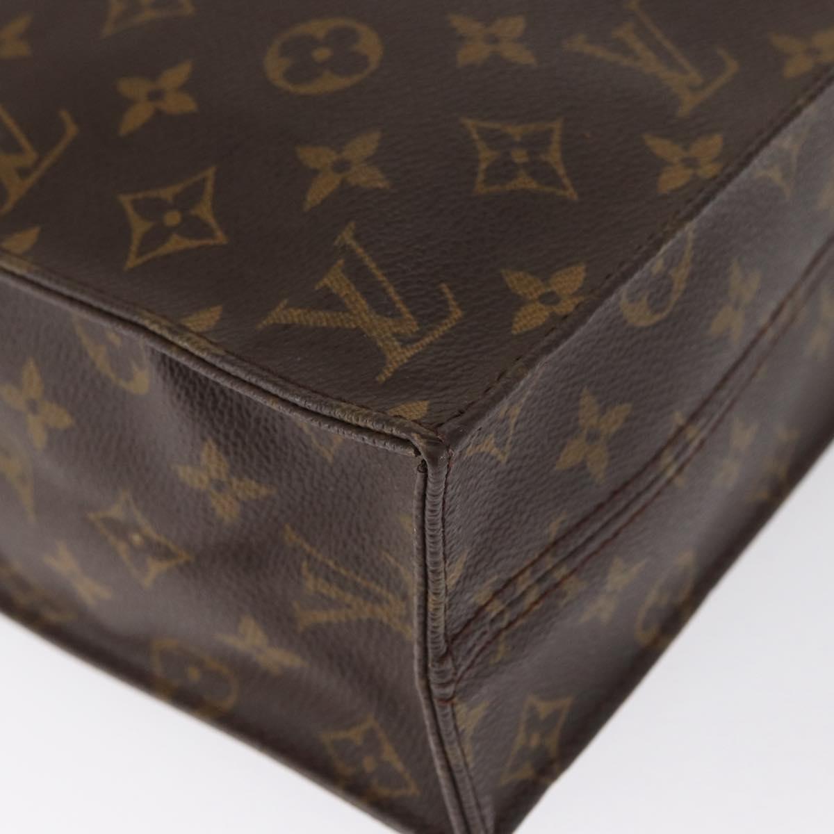LOUIS VUITTON Monogram Sac Plat Hand Bag M51140 LV Auth ka1761