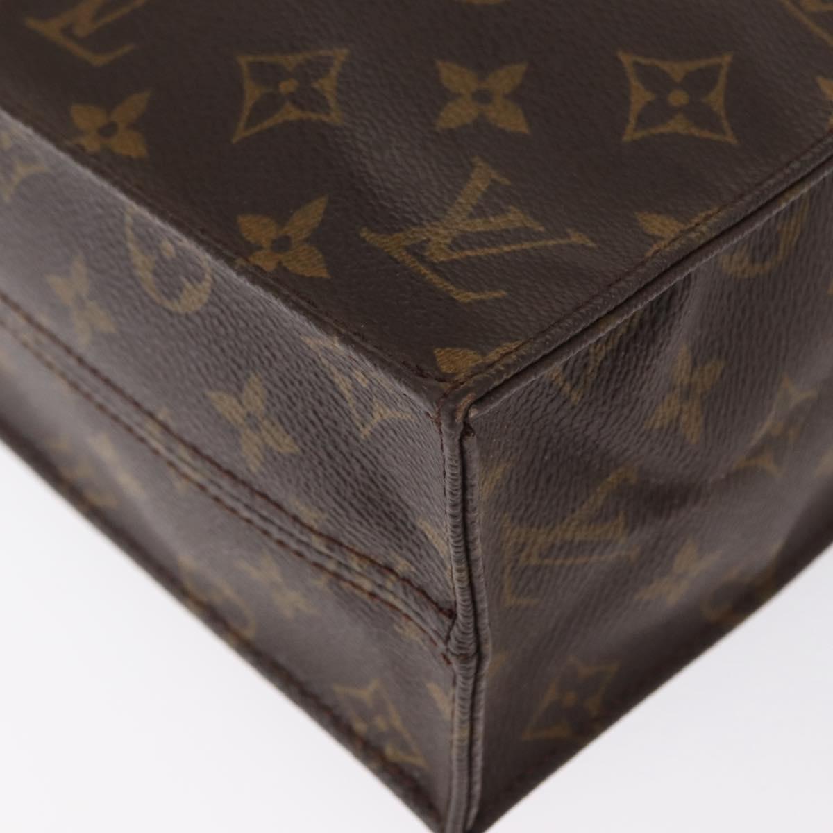 LOUIS VUITTON Monogram Sac Plat Hand Bag M51140 LV Auth ka1761