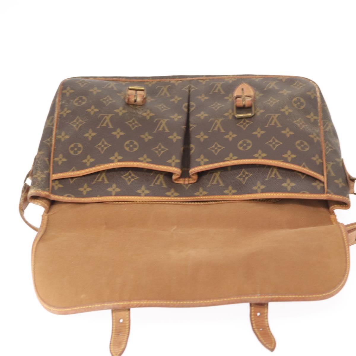 LOUIS VUITTON Monogram Gibeciere GM Shoulder Bag M42246 LV Auth ka179